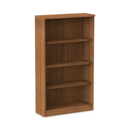 Alera Alera Valencia Series Bookcase Four-shelf 31.75w X 14d X 54.88h Modern Walnut - Furniture - Alera®