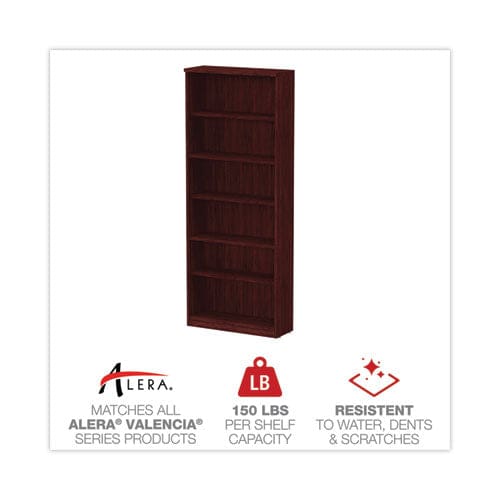 Alera Alera Valencia Series Bookcase Six-shelf 31.75w X 14d X 80.25h Mahogany - Furniture - Alera®