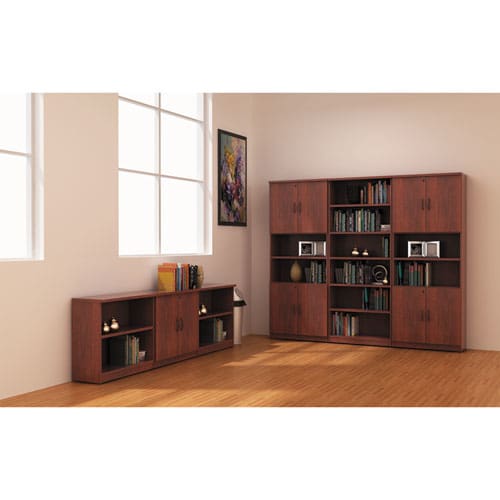 Alera Alera Valencia Series Bookcase Three-shelf 31.75w X 14d X 39.38h Modern Walnut - Furniture - Alera®