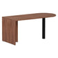 Alera Alera Valencia Series D-top Desk 71 X 29.5 X 29.5 Modern Walnut - Furniture - Alera®