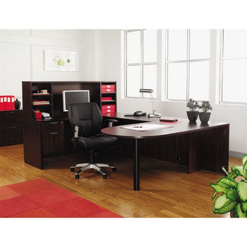 Alera Alera Valencia Series D-top Desk 71 X 35.5 X 29.63 Mahogany - Furniture - Alera®