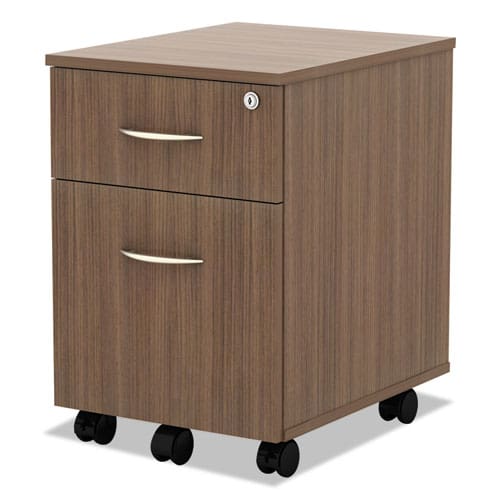 Alera Alera Valencia Series Mobile Pedestal Left/right 2-drawers: Box/file Legal/letter Modern Walnut 15.88 X 19.13 X 22.88 - Furniture -