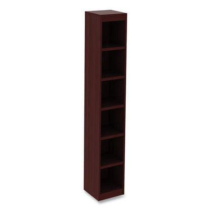Alera Alera Valencia Series Narrow Profile Bookcase Six-shelf 11.81w X 11.81d X 71.73h Mahogany - Furniture - Alera®