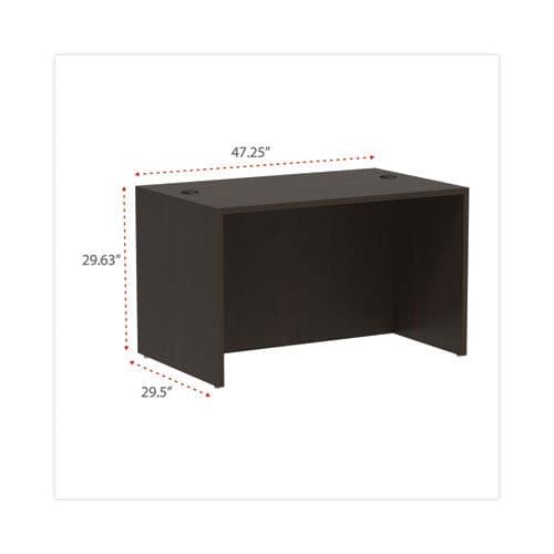 Alera Alera Valencia Series Straight Front Desk Shell 47.25 X 29.5 X 29.63 Espresso - Furniture - Alera®