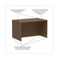 Alera Alera Valencia Series Straight Front Desk Shell 47.25 X 29.5 X 29.63 Modern Walnut - Furniture - Alera®