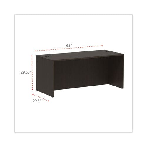 Alera Alera Valencia Series Straight Front Desk Shell 65 X 29.5 X 29.63 Espresso - Furniture - Alera®