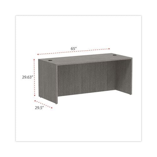 Alera Alera Valencia Series Straight Front Desk Shell 65 X 29.5 X 29.63 Gray - Furniture - Alera®