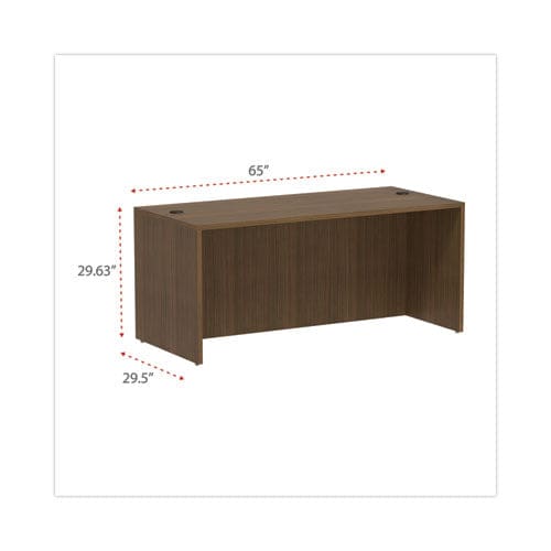 Alera Alera Valencia Series Straight Front Desk Shell 65 X 29.5 X 29.63 Modern Walnut - Furniture - Alera®