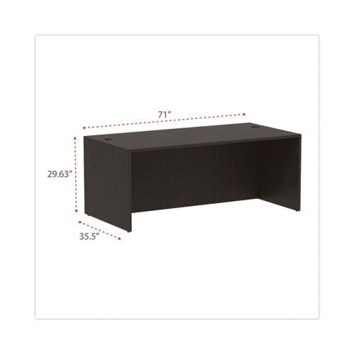 Alera Alera Valencia Series Straight Front Desk Shell 71 X 35.5 X 29.63 Espresso - Furniture - Alera®