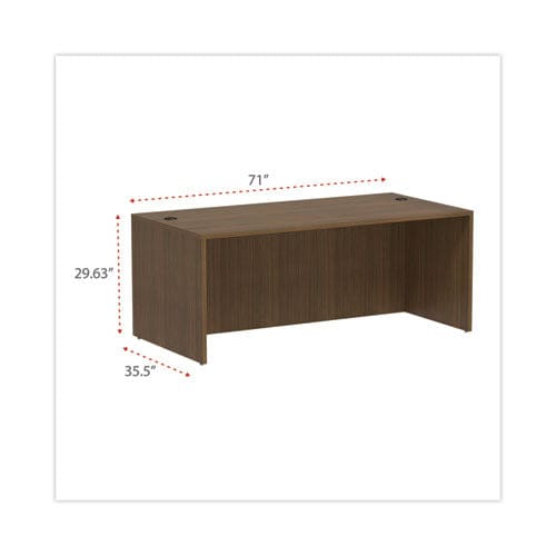 Alera Alera Valencia Series Straight Front Desk Shell 71 X 35.5 X 29.63 Modern Walnut - Furniture - Alera®
