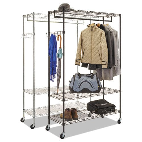 Alera Wire Shelving Garment Rack 30 Garments 36w X 18d X 75h Silver - Furniture - Alera®