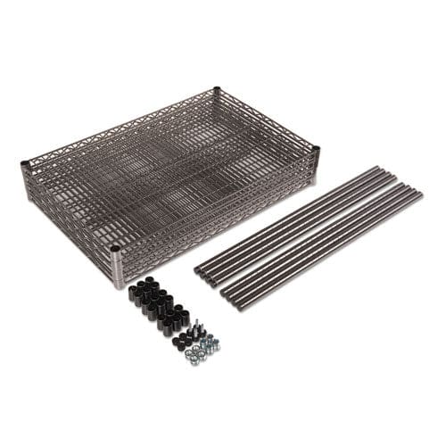 Alera Wire Shelving Starter Kit Four-shelf 48w X 18d X 72h Black Anthracite - Office - Alera®