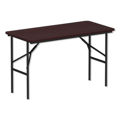 Alera Wood Folding Table Rectangular 48w X 23.88d X 29h Mahogany - Furniture - Alera®