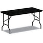 Alera Wood Folding Table Rectangular 59.88w X 17.75d X 29.13h Black - Furniture - Alera®