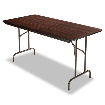 Alera Wood Folding Table Rectangular 59.88w X 29.88d X 29.13h Mahogany - Furniture - Alera®
