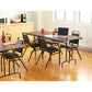 Alera Wood Folding Table Rectangular 71.88w X 17.75d X 29.13h Black - Furniture - Alera®
