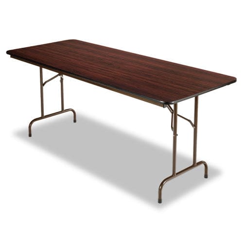 Alera Wood Folding Table Rectangular 71.88w X 17.75d X 29.13h Mahogany - Furniture - Alera®
