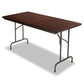 Alera Wood Folding Table Rectangular 71.88w X 29.88d X 29.13h Mahogany - Furniture - Alera®