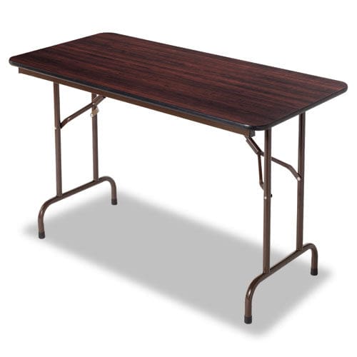 Alera Wood Folding Table Rectangular 95.88w X 29.88d X 29.13h Mahogany - Furniture - Alera®