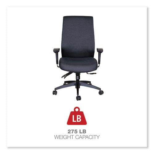 Alera Alera Wrigley Series High Performance High-back Synchro-tilt Task Chair Supports 275 Lb 17.24 To 20.55 Seat Height Black - Furniture -