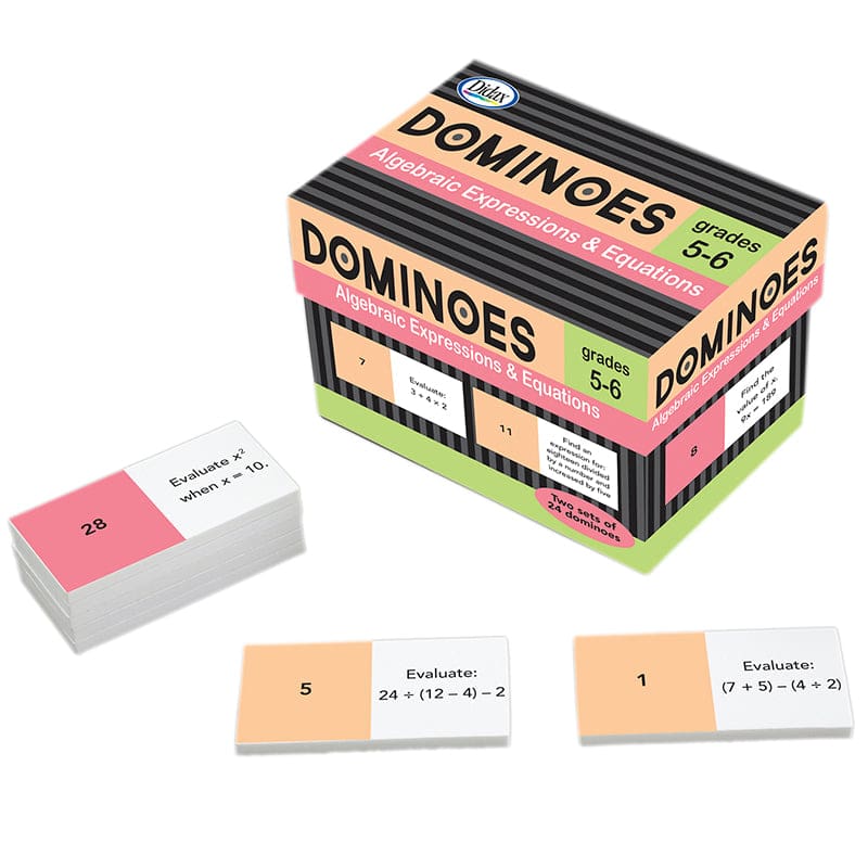 Algebra Expression Equation Dominoe (Pack of 2) - Dominoes - Didax