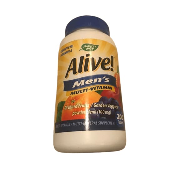 Alive! Men's Multivitamin 200 Tablets - ShelHealth.Com