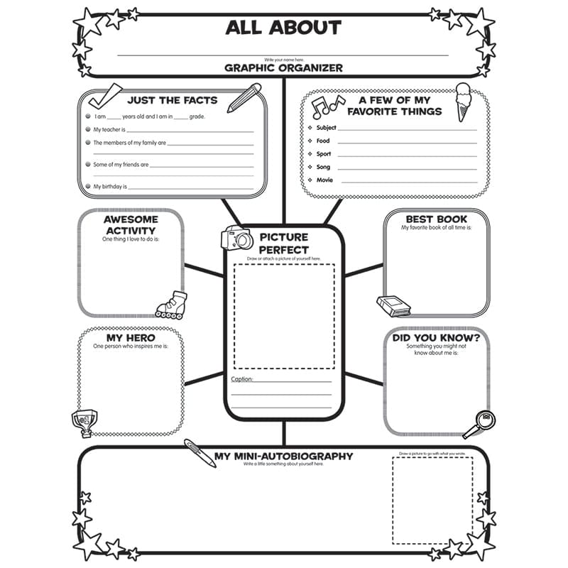 All About Me Web Graphic Organizer Posters (Pack of 2) - Graphic Organizers - Scholastic Teaching Resources