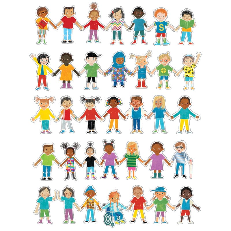 All Are Welcome Kids Cut Outs (Pack of 8) - Accents - Carson Dellosa Education