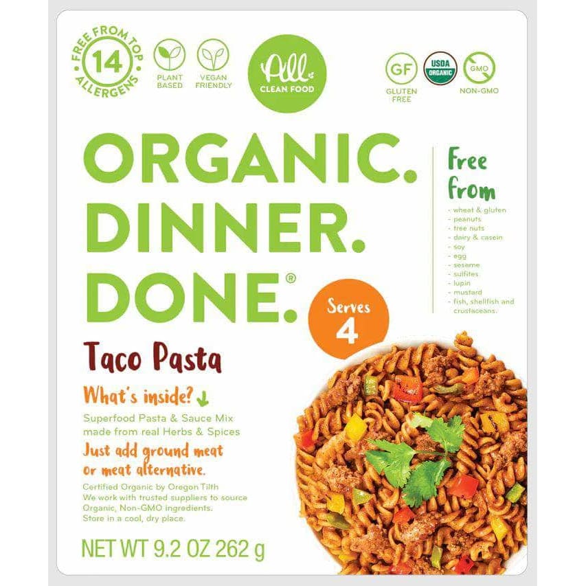 ALL CLEAN FOOD Grocery > Meal Ingredients > Noodles & Pasta ALL CLEAN FOOD: Taco Pasta, 9 oz