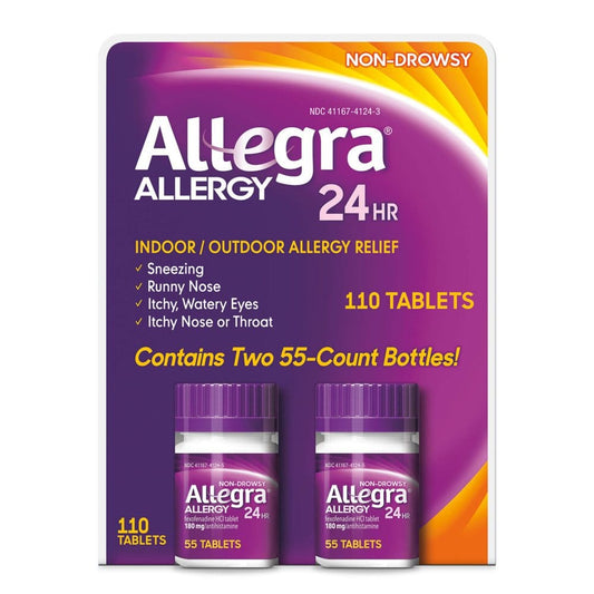 Allegra 24 Hour Allergy Relief 180 mg. (110 ct.) - HSA & FSA - Medicine Cabinet - Allegra