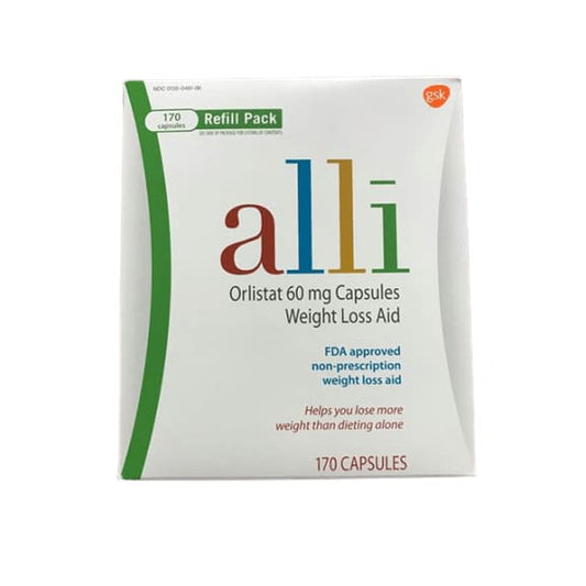 Alli, Orlistat 60 mg, 170 Capsules - ShelHealth.Com
