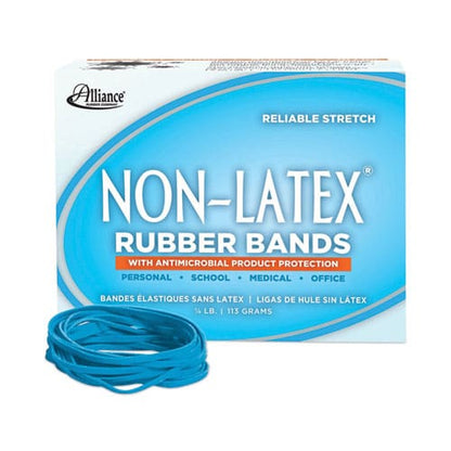 Alliance Antimicrobial Non-latex Rubber Bands Size 33 0.04 Gauge Cyan Blue 4 Oz Box 180/box - Office - Alliance®