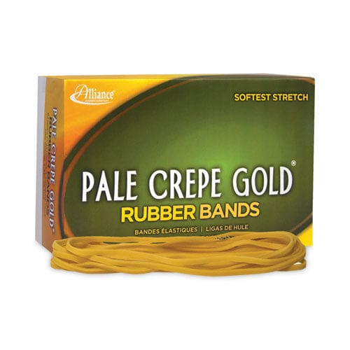 Alliance Pale Crepe Gold Rubber Bands Size 117b 0.06 Gauge Golden Crepe 1 Lb Box 300/box - Office - Alliance®