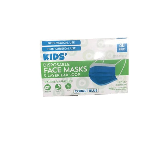 Allites Industries Kids Disposable Face Masks, 3-Layer Ear Loop, 30 Masks - ShelHealth.Com