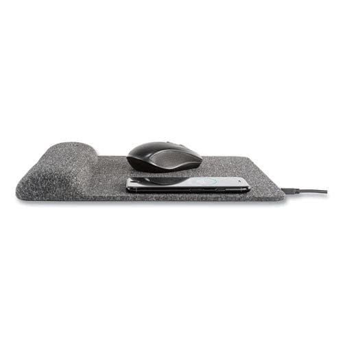 Allsop Powertrack Plush Wireless Charging Mouse Pad With Wrist Rest 11.8 X 11.6 Gray - Technology - Allsop®