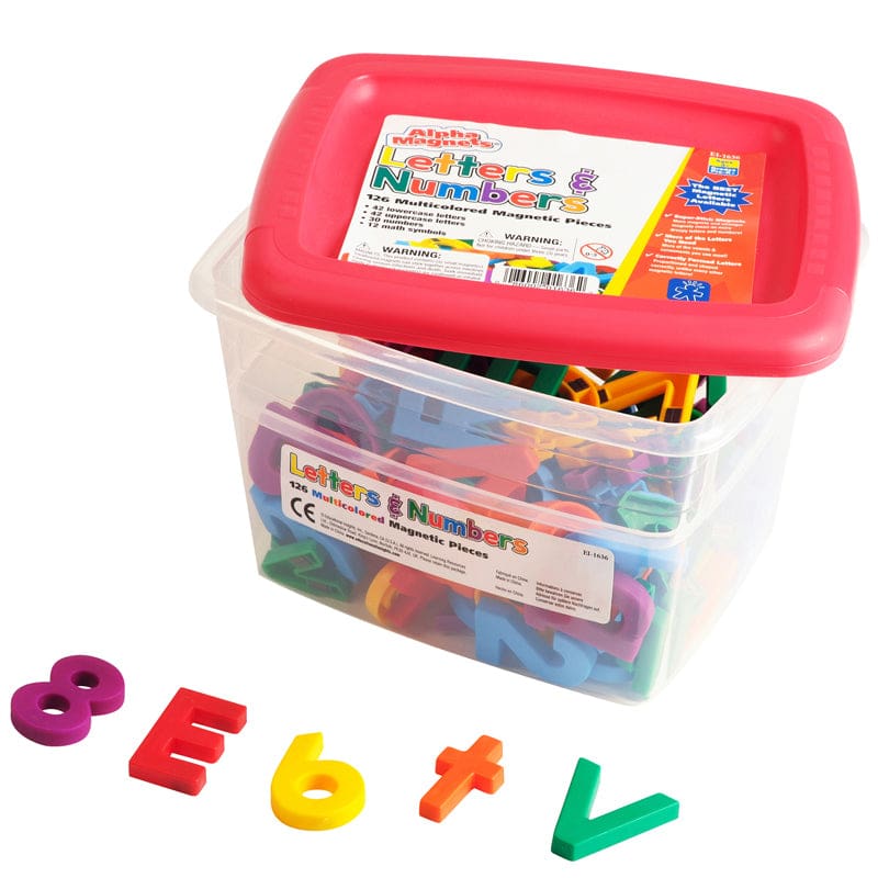 Alpha And Mathmagnets Multi 126-Pk (Pack of 2) - Magnetic Letters - Learning Resources