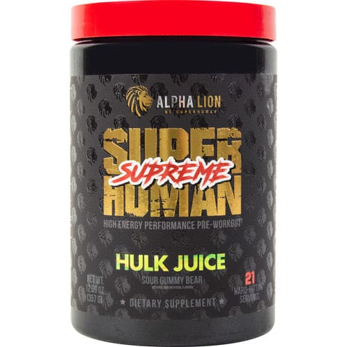 Alpha Lion Superhuman Supreme Hulk Juice Sour Gummy Bear 21 ea - Alpha Lion
