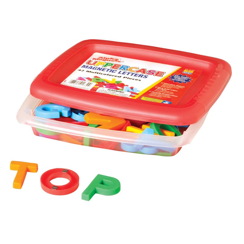 Alphamagnets Uppercase 42 Pcs Multicolored (Pack of 6) - Magnetic Letters - Learning Resources