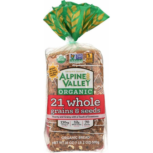 Alpine Valley Alpine Valley Organic Bread 21 Whole Grains, 18 oz