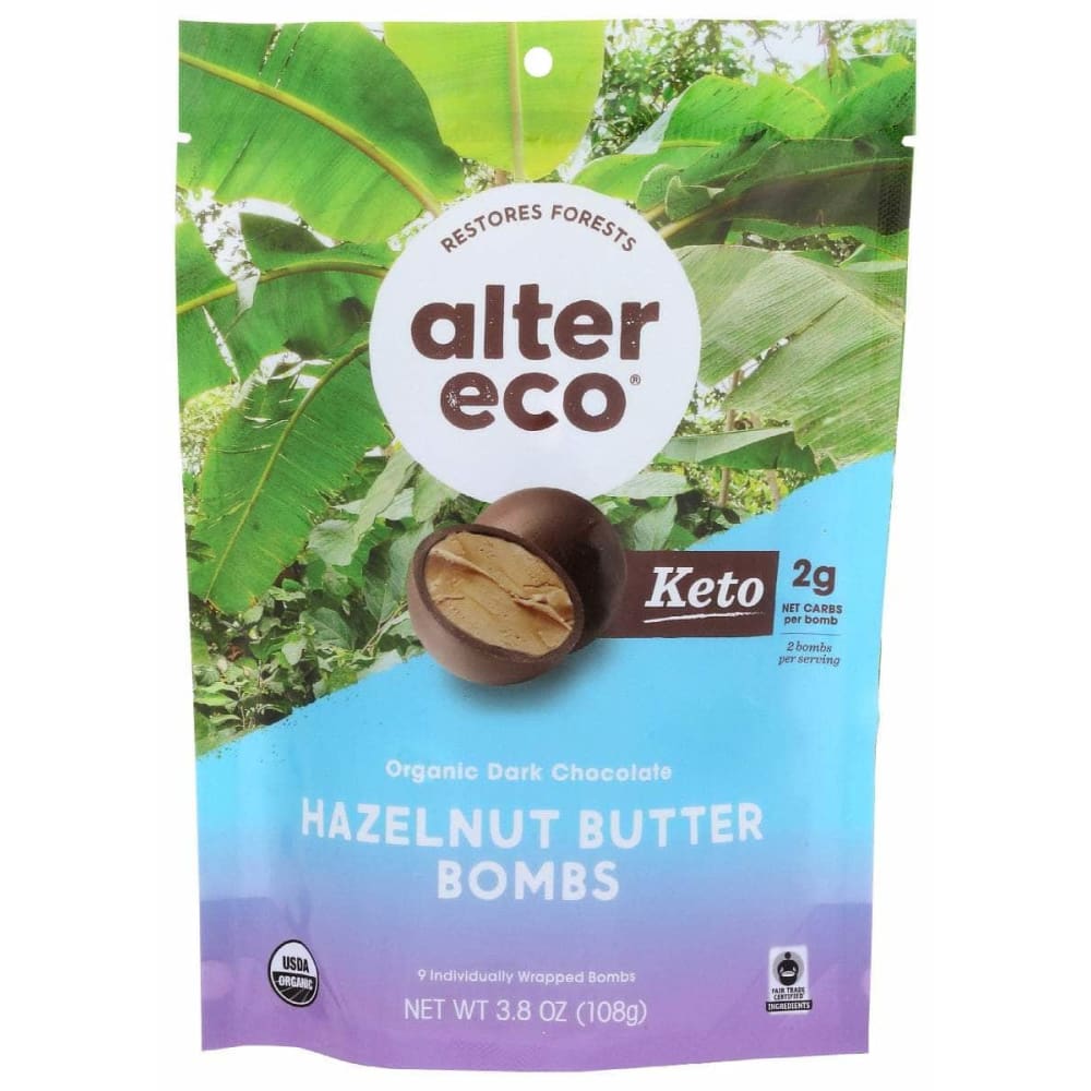 ALTER ECO Grocery > Refrigerated ALTER ECO: Hazelnut Butter Bombs Chocolate, 3.8 oz