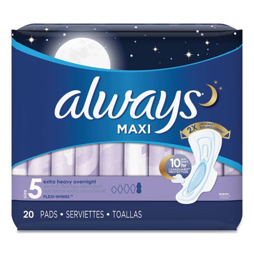 Always Maxi Pads Extra Heavy Overnight 20/pack - Janitorial & Sanitation - Always®