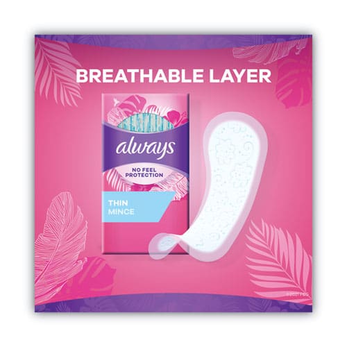 Always Thin Daily Panty Liners 60/pack 12 Pack/carton - Janitorial & Sanitation - Always®