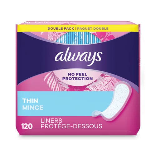 Always Thin Daily Panty Liners Regular 120/pack - Janitorial & Sanitation - Always®