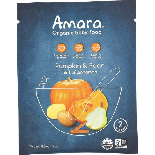 AMARA AMARA Pumpkin And Pear Organic Baby Food, 1 ea