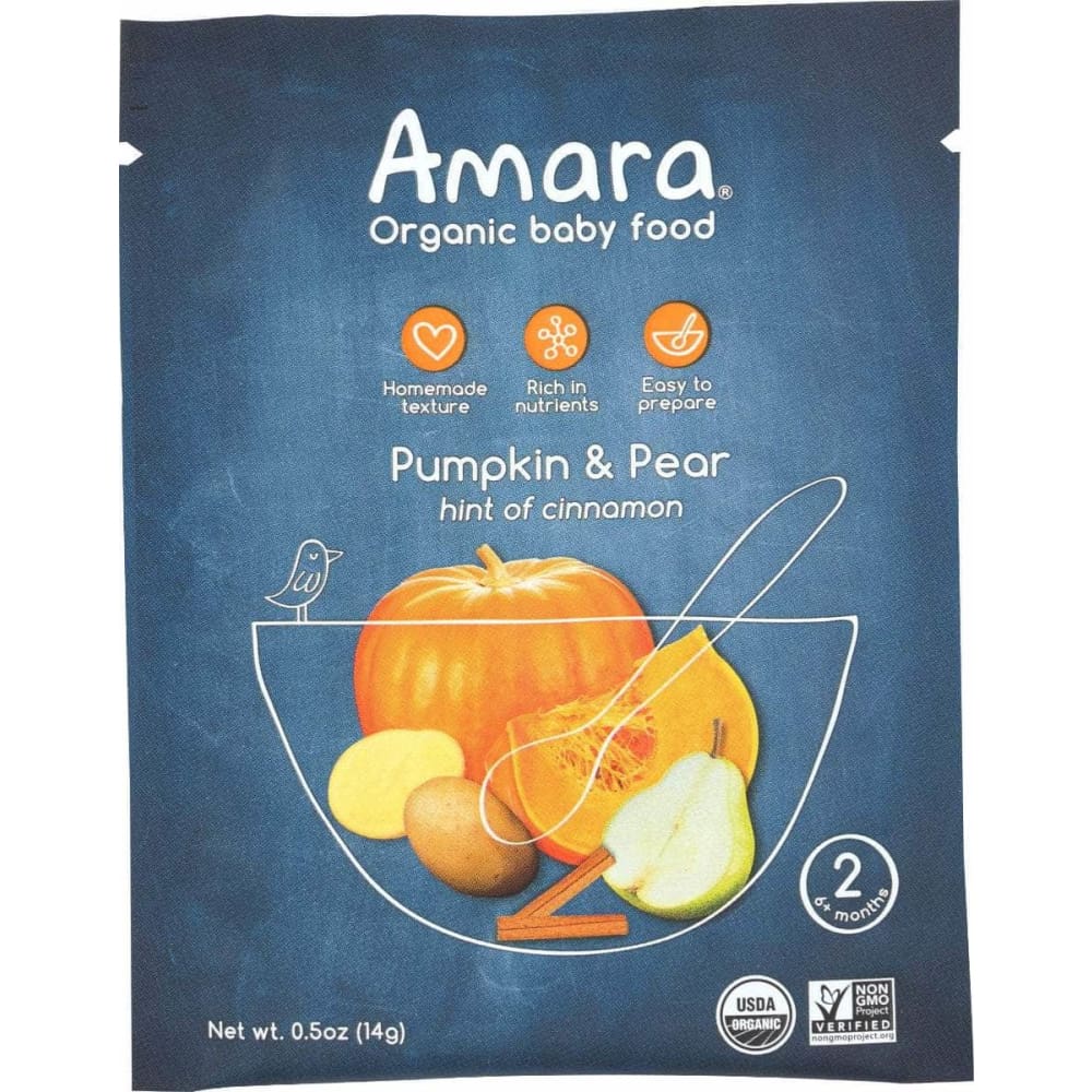 AMARA AMARA Pumpkin And Pear Organic Baby Food, 1 ea