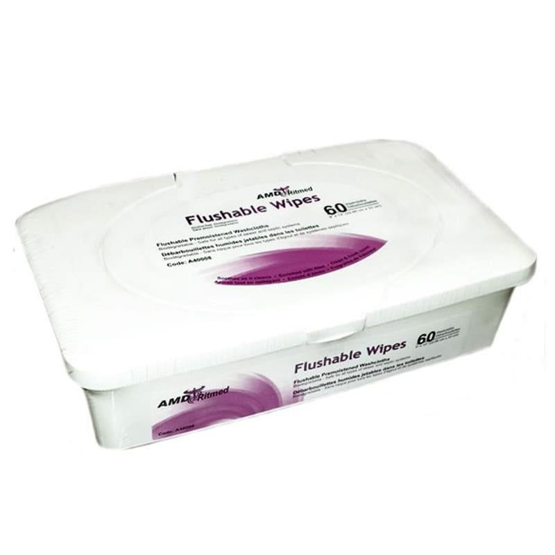 Amd Ritmed Shop AMD Ritmed Flushable Wipe 9 X 13 60/Tub, Case of 8 | ShelHealth