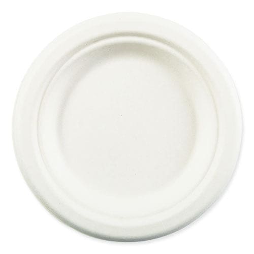 AmerCareRoyal Bagasse Pfas-free Dinnerware Plate 6 White 1,000/carton - Food Service - AmerCareRoyal®