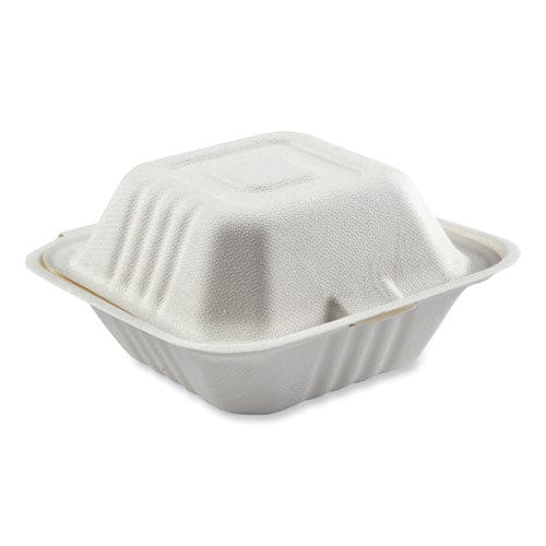 AmerCareRoyal Bagasse Pfas-free Food Containers. 1-compartment 6 X 6 X 3.19 White Bamboo/sugarcane 500/carton - Food Service -
