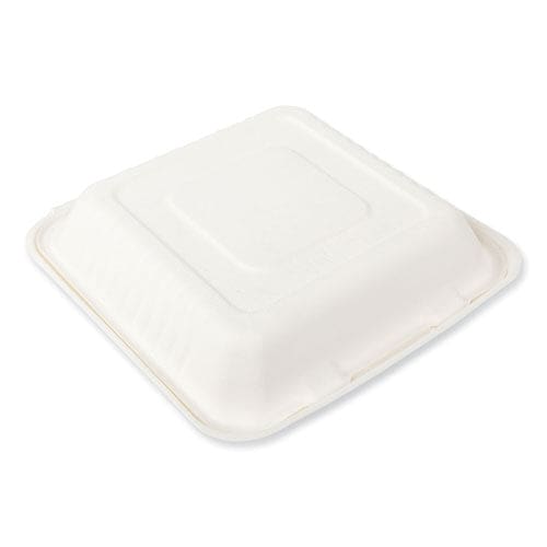 AmerCareRoyal Bagasse Pfas-free Food Containers 3-compartment 9 X 9 X 3.19 White Bamboo/sugarcane 200/carton - Food Service - AmerCareRoyal®