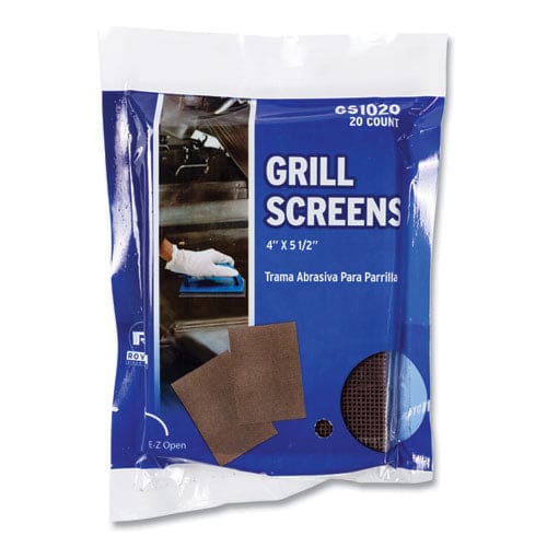 AmerCareRoyal Griddle Screen Aluminum Oxide 4 X 5.5 Brown 20/pack 10 Packs/carton - Janitorial & Sanitation - AmerCareRoyal®